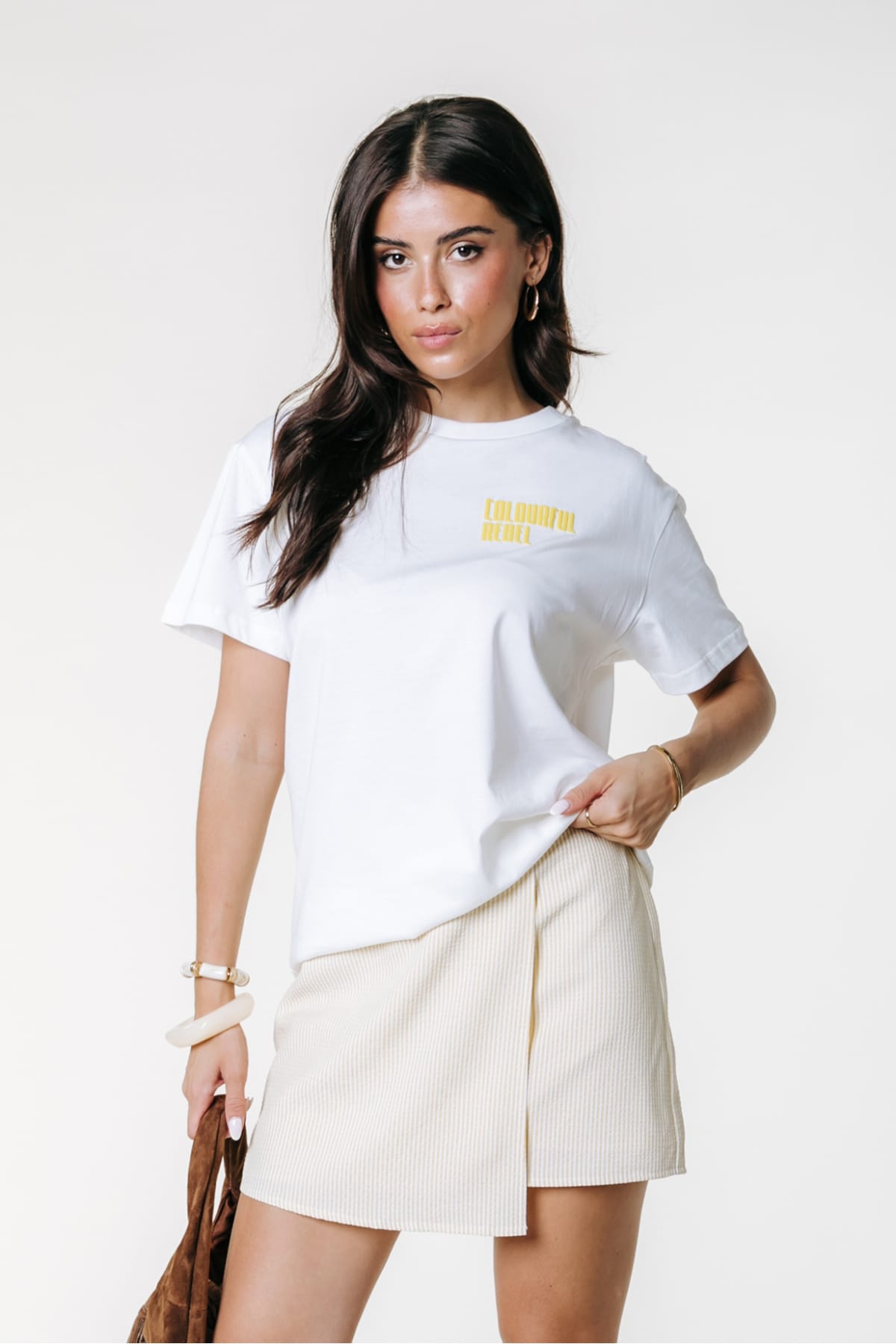 T-Shirt Peppers Loosefit Standard white T-Shirt Colourful Rebel 