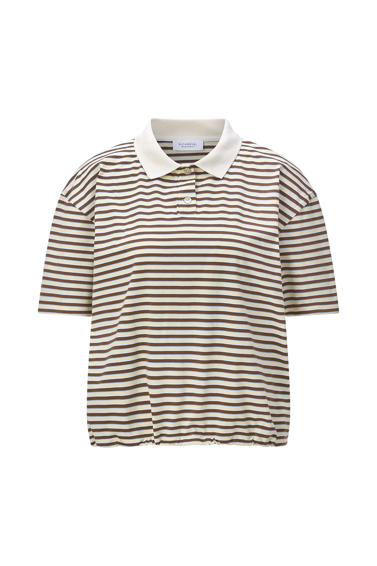 T-Shirt Polo with Drawstring soft butter T-Shirt Rich&Royal 