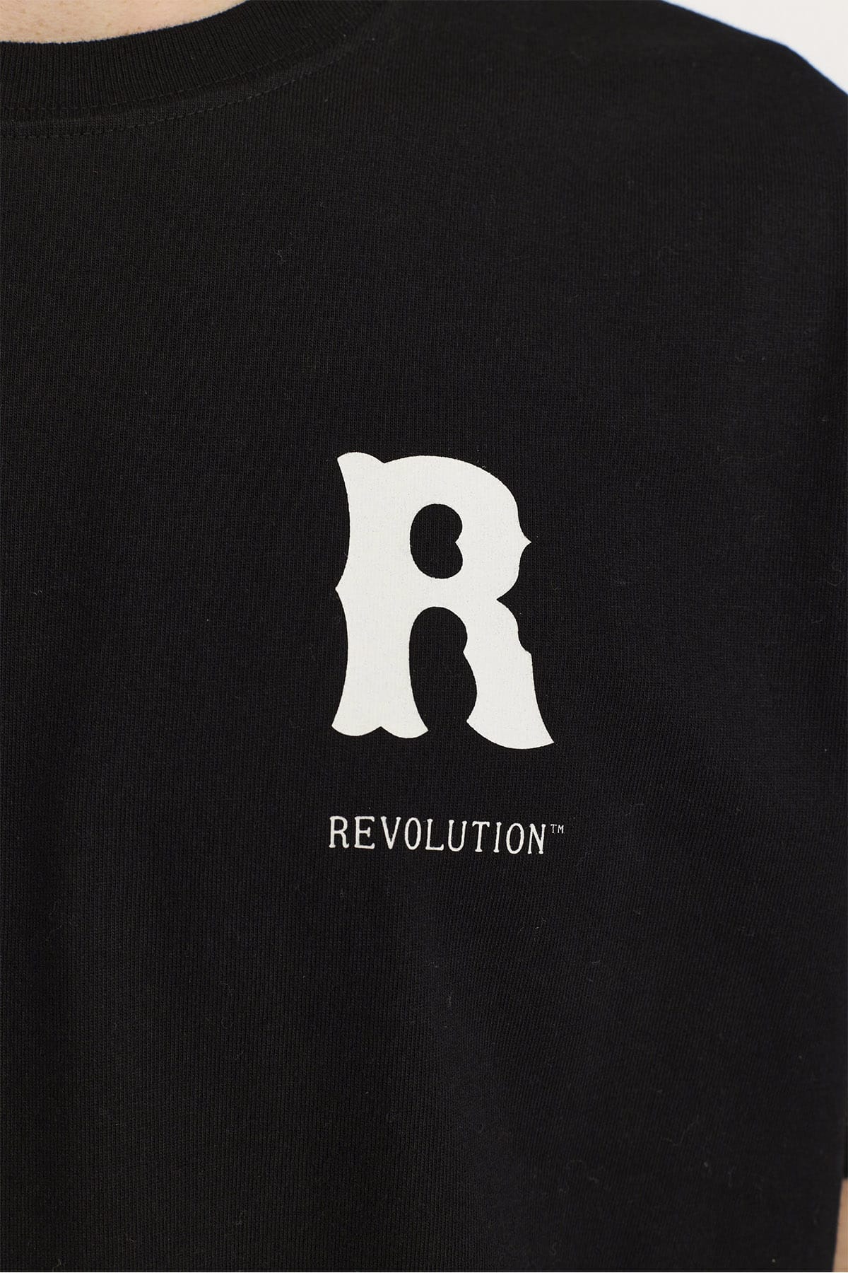 T-Shirt Printed Black T-Shirt RVLT Revolution 