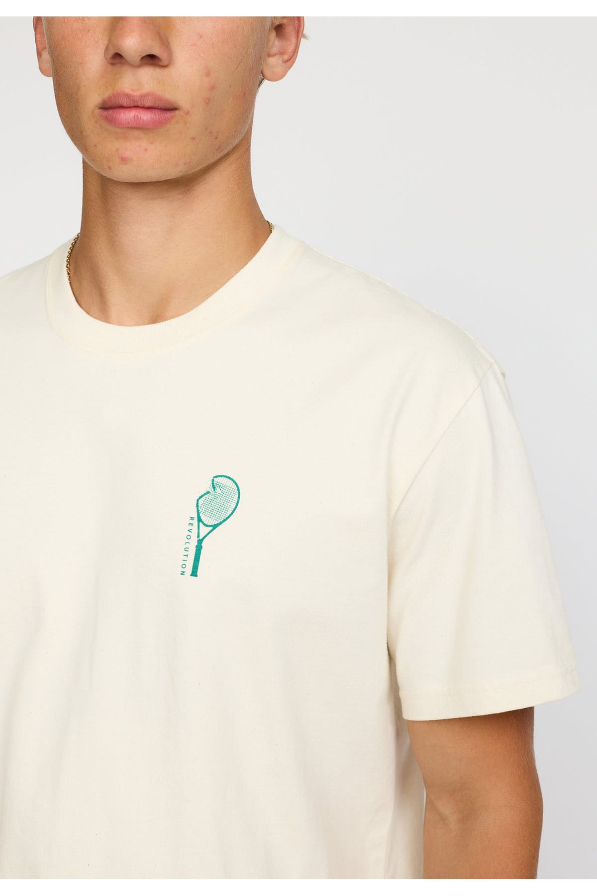 T-Shirt Printed Offwhite T-Shirt RVLT Revolution 