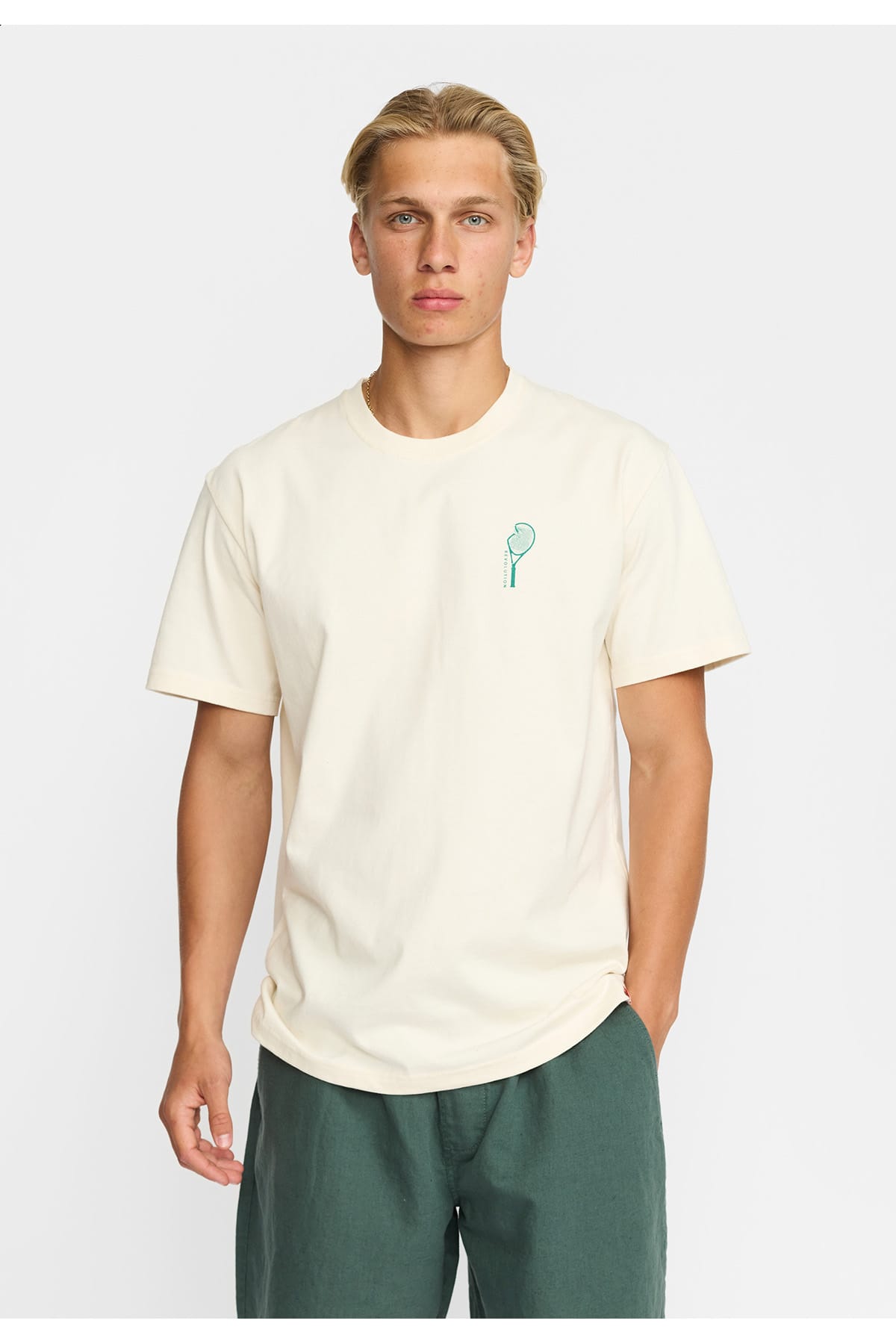T-Shirt Printed Offwhite T-Shirt RVLT Revolution 