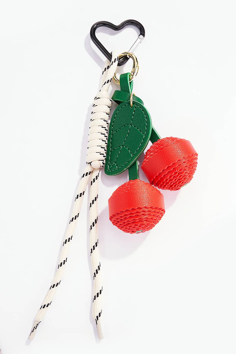 Taschenanhänger und Schlüsselanhänger Kirschen PC22 Schlüsselanhänger BYREN | ÉLINE L'ATELIER 