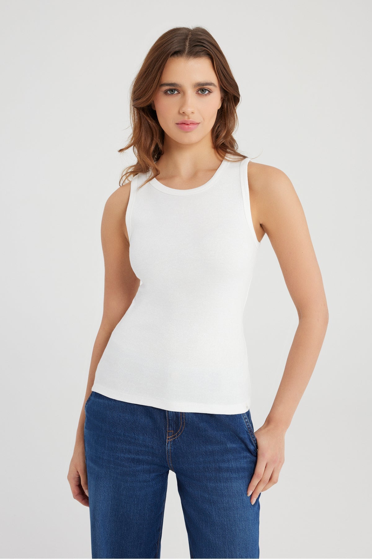 Top Liv White Pearl Top C.O.J - Cup of Joe Denim 