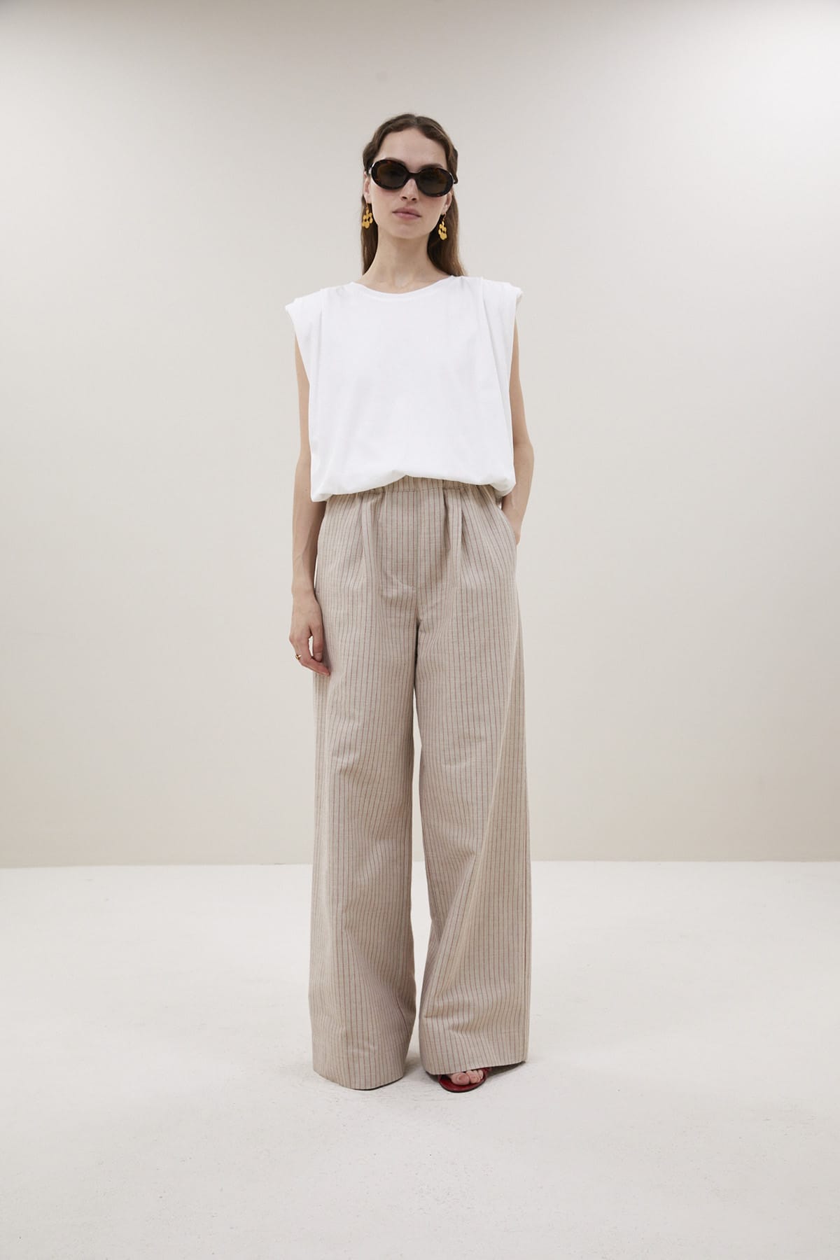 Top nilou jersey off white Top By Bar 