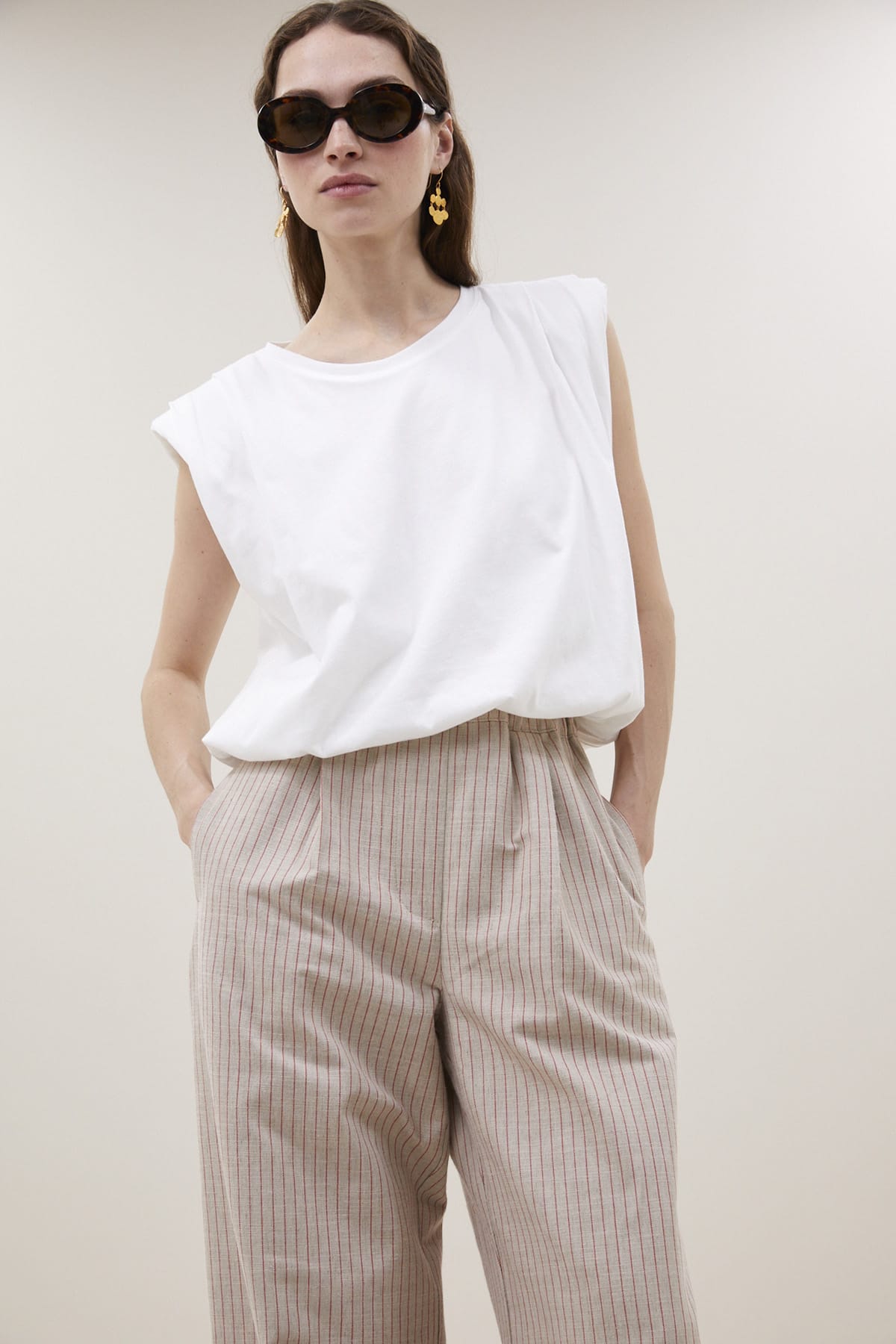 Top nilou jersey off white Top By Bar 