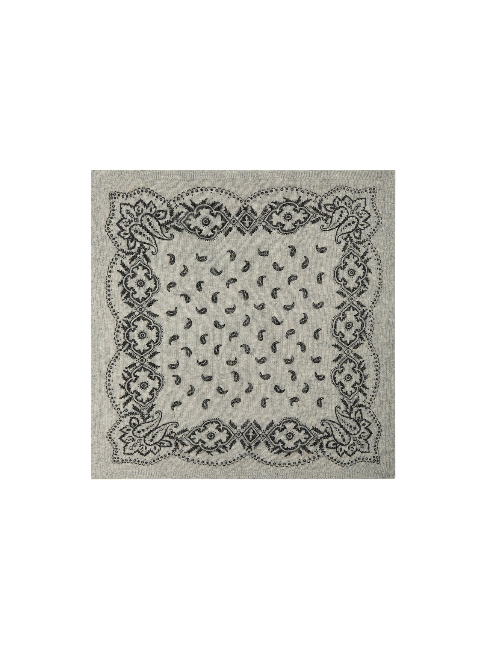 Tuch Adelina Paisley Knit Scarf Grey melange Tuch Neo Noir 