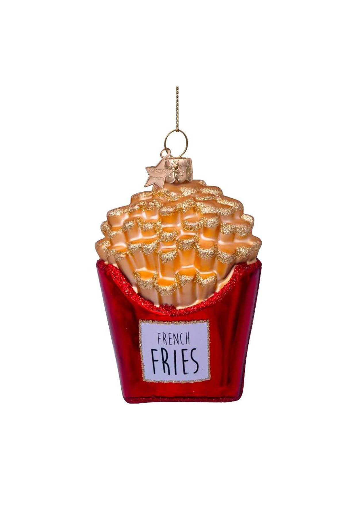 Weihnachtsbaumschmuck Ornament glass French fries Weihnachtsbaumschmuck Vondels 