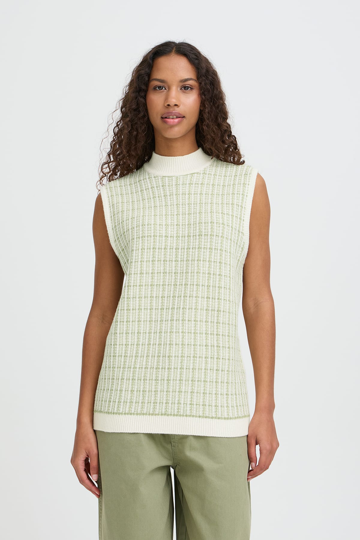 Weste IHAQUARE WA BIRCH W IGUANA CHECK Weste ICHI 