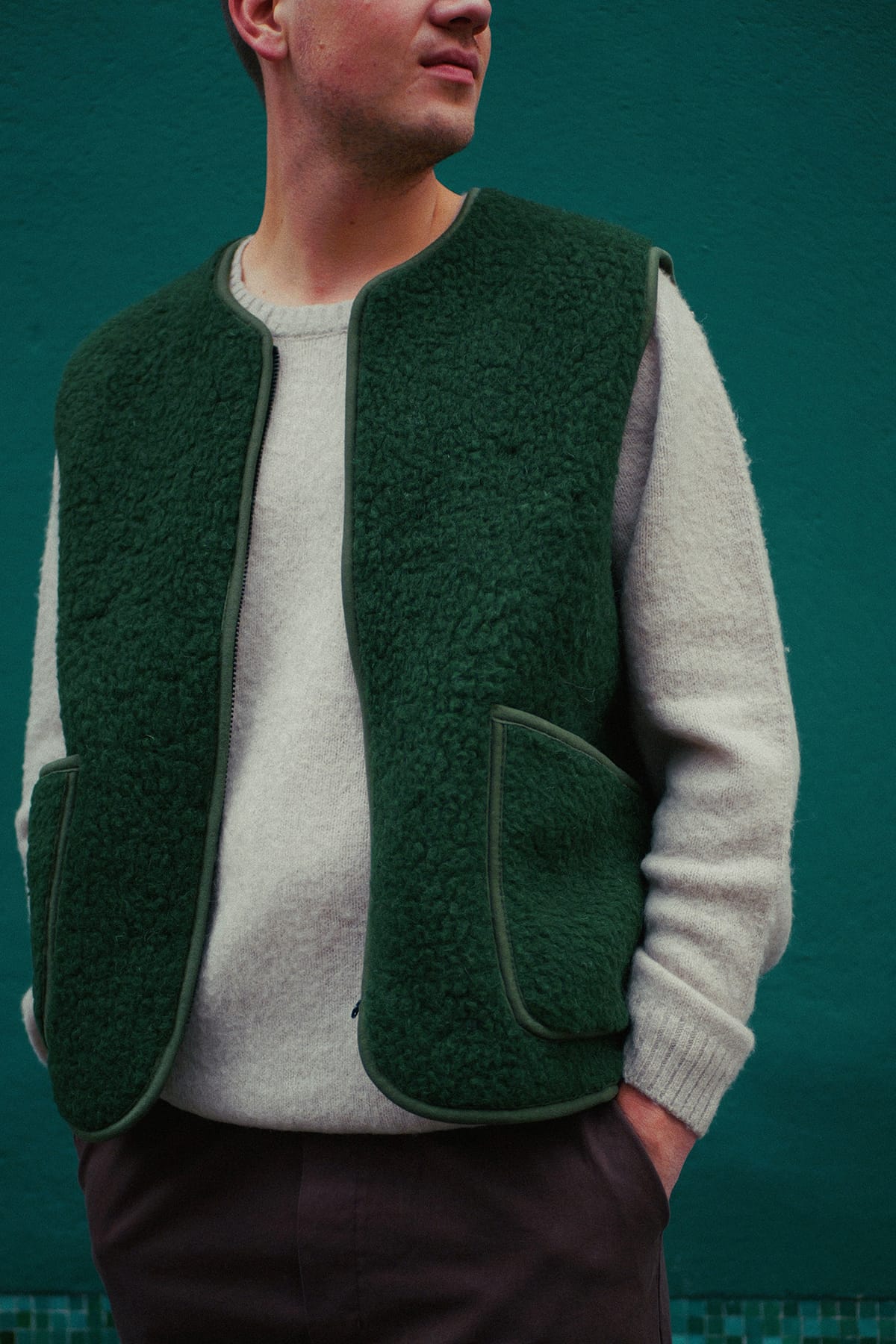 Weste Pepitko Pocket Dark Green Weste Coldbreaker 
