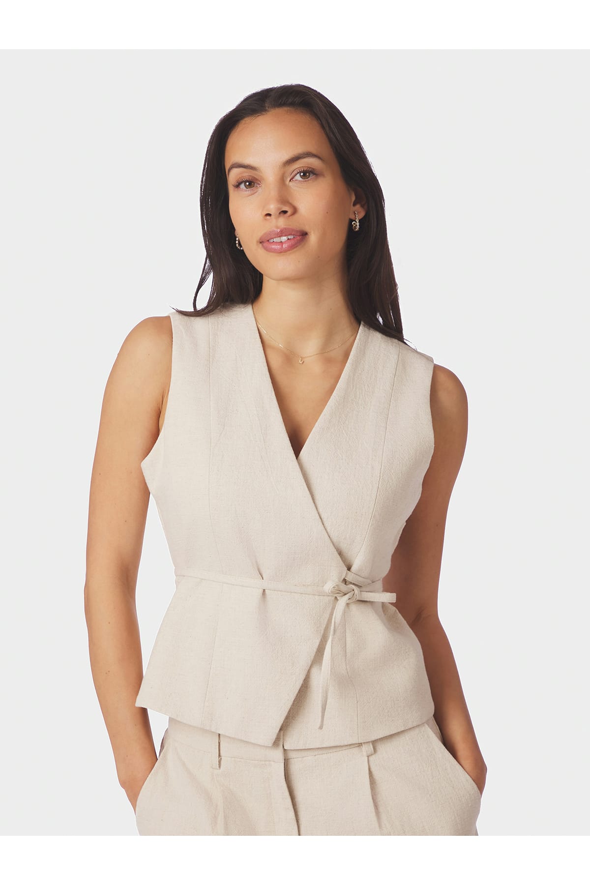 Weste Samara Ramie Waistcoat Natural Weste Neo Noir 