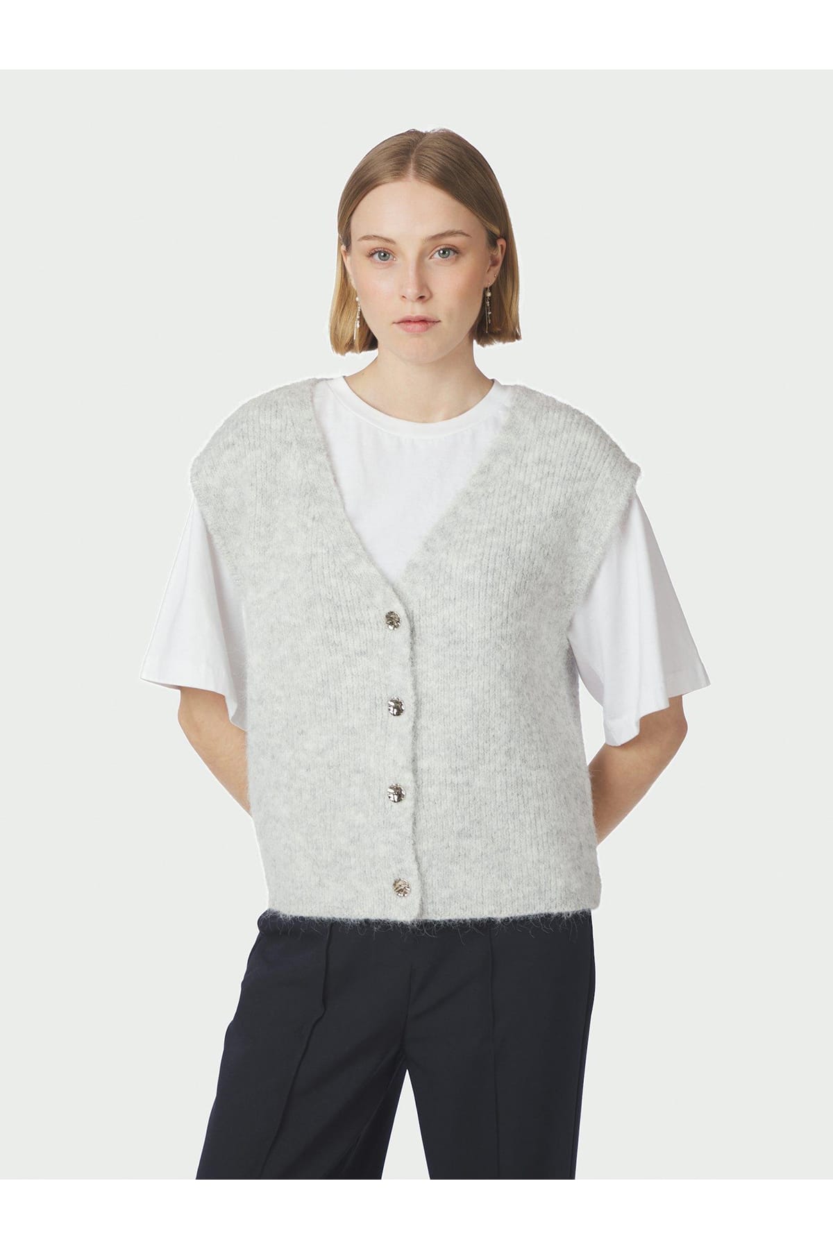 Weste Xandra Knit Light grey Weste Neo Noir 