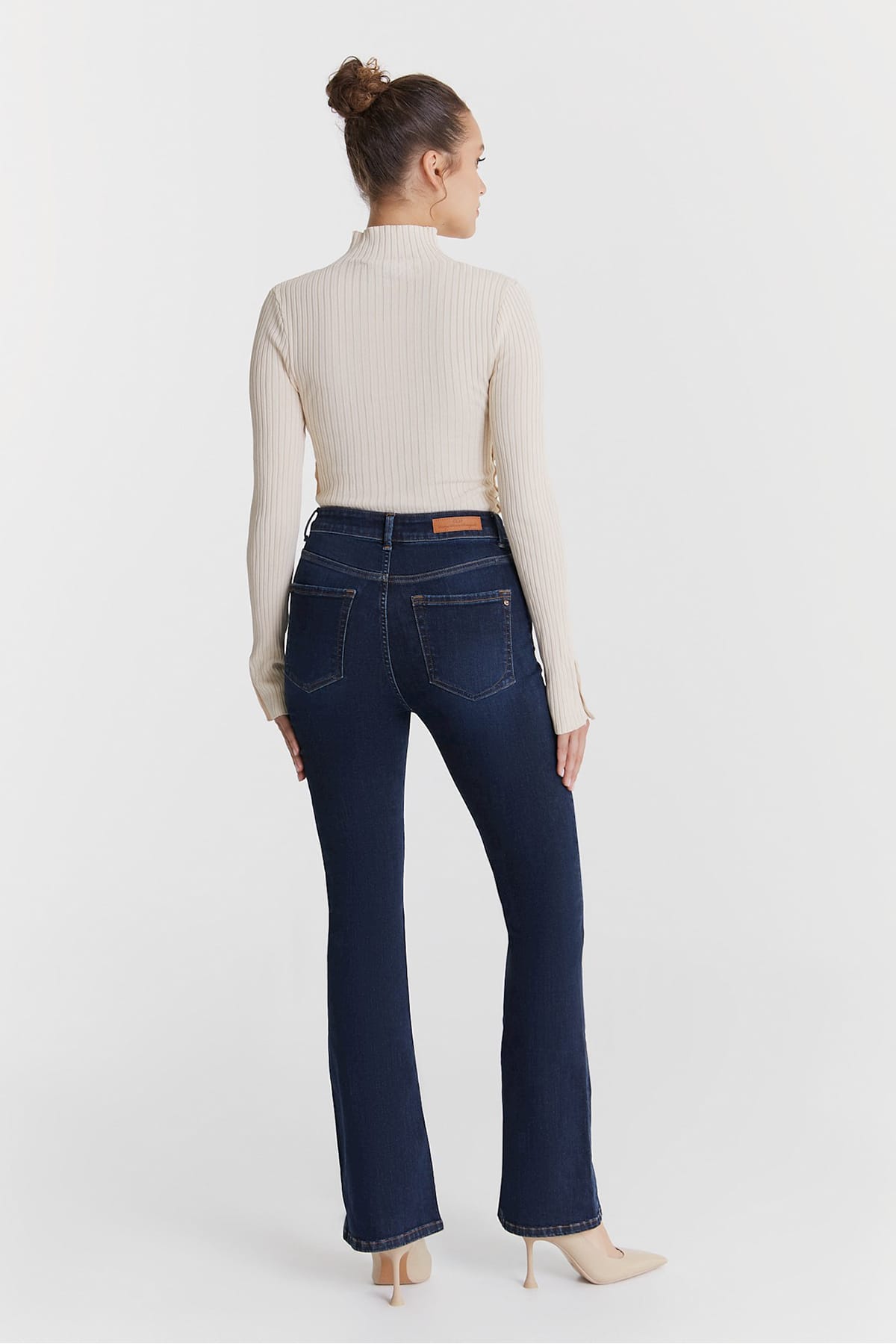 Ultra High Waist Flare Jeans Matilda - Deep Blue Jeans C.O.J - Cup of Joe Denim 