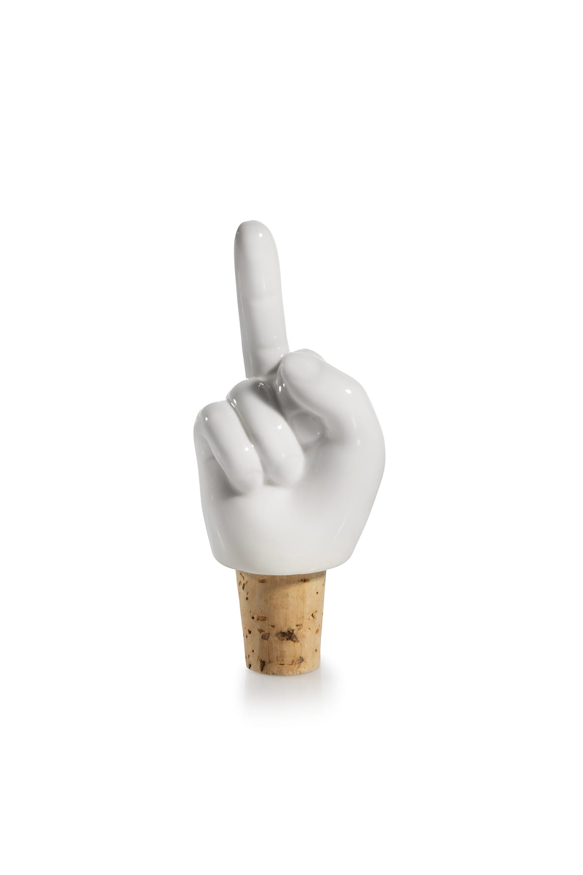 Weinstopper Fuck Hands Flaschenkorken weiß Wohnaccessiores Donkey 